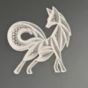 White Crafty Fox Wooden Wall Art