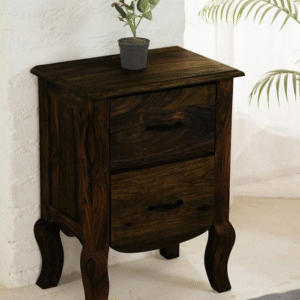 Grand Tania Bedside Table Crafted in Solid Wood