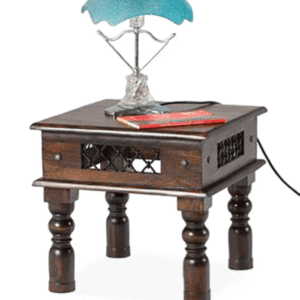 Solid Wood Jali Lamp Table
