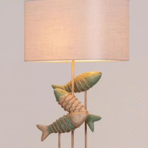 Fish Design Wooden Table Lamp