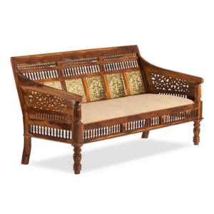 Solid Wood Brass Sofa 3 Seater
