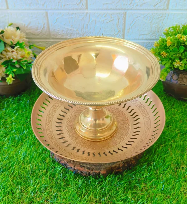 Antique Brass Decor Bowl in Pair